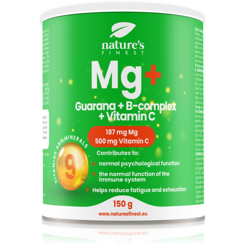 Natures Finest Guarana & Magnesium & B-complex & Vitamin C Mineral- und Vitaminkomplex ohne Zucker 150 g