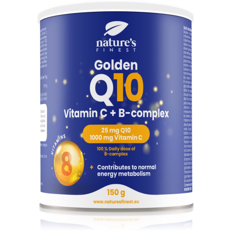 Natures Finest Golden Q10 & B-complex & Vitamin C coenzima Q10 con complesso di vitamine B e C 150 g