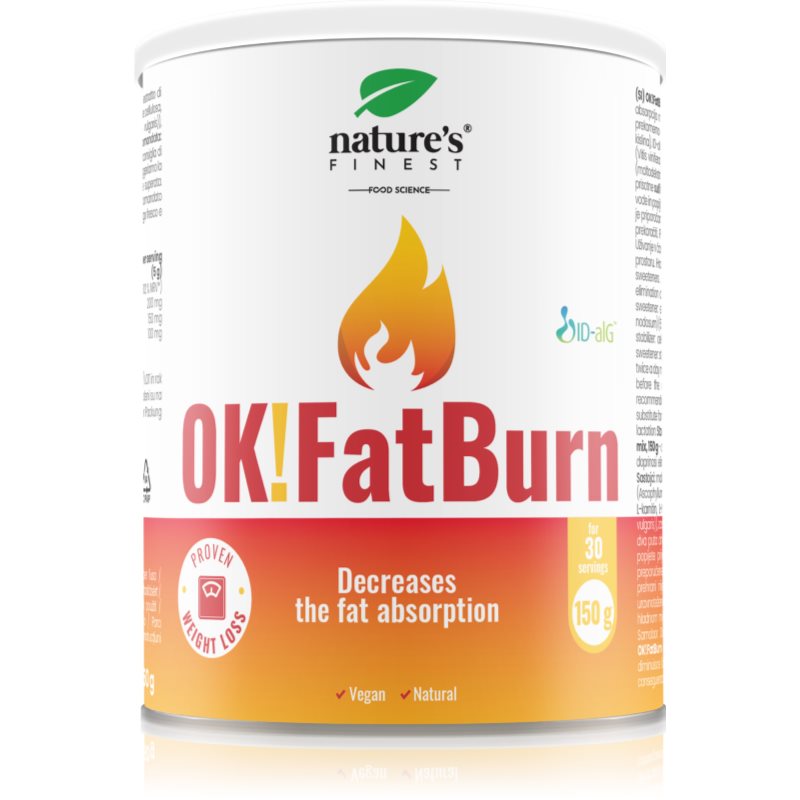 Natures Finest OK!FatBurn Pulver zur Herstellung von Getränken zur Gewichtskontrolle 150 g