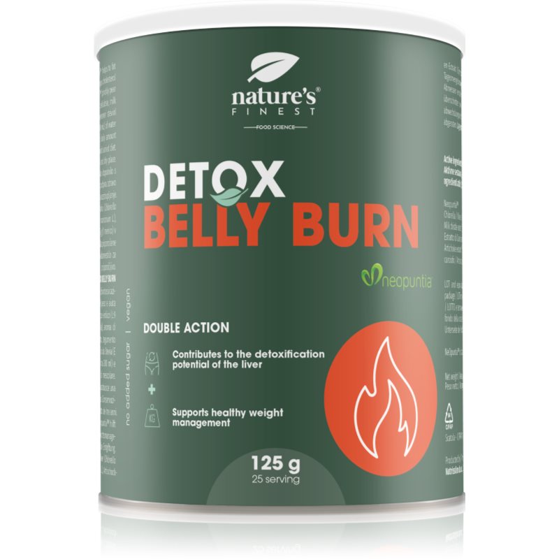 Natures Finest Detox Belly Burn Pulver mit Pflanzenextrakten 125 g