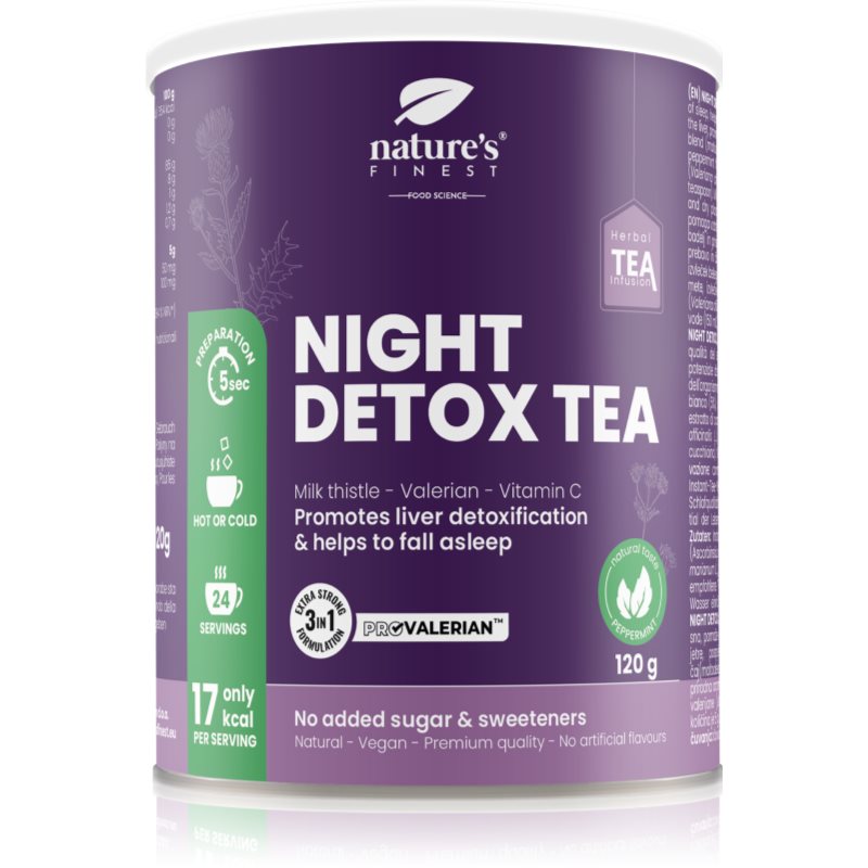 Natures Finest NIGHT DETOX TEA Tee zur Entgiftung des Organismus und zur Unterstützung des Immunsystems 120 g