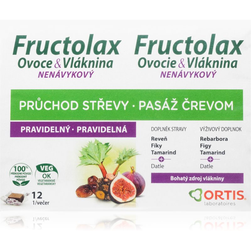 Ortis Fructolax Ovocie & Vláknina žuvacie tablety na podporu trávenia 12 tbl kúpite na Notino.sk