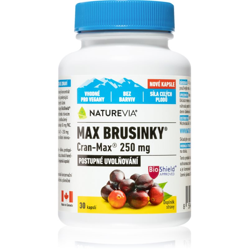 NatureVia Max Brusnice Cran-Max 250mg kapsuly na podporu zdravia močových ciest 30 cps kúpite na Notino.sk