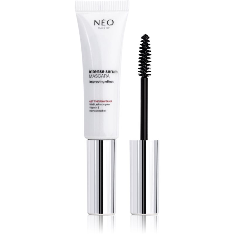 NEO MAKE UP Intense Serum Mascara зміцнююча туш для активації росту вій відтінок Black 9 мл