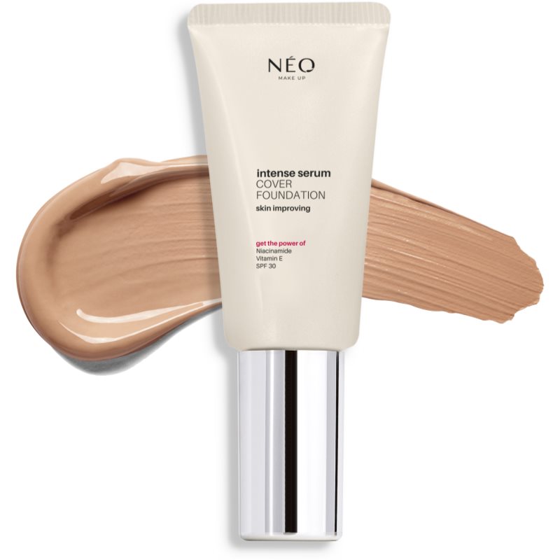 NEO MAKE UP Intense Serum Cover Foundation Make up für einen natürlichen Look SPF 30 Farbton 04 Gold 30 ml