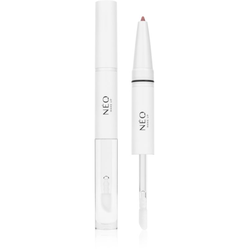 NEO MAKE UP Intense Serum 2in1 Lipliner & Lipgloss konturovací tužka a lesk na rty odstín 05 Bare Nude 1 ks