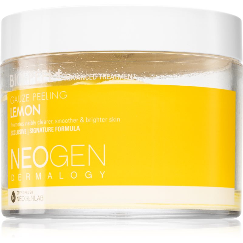 Neogen Dermalogy Bio-Peel+ Gauze Peeling Lemon exfoliating cotton pads to brighten and smooth the sk