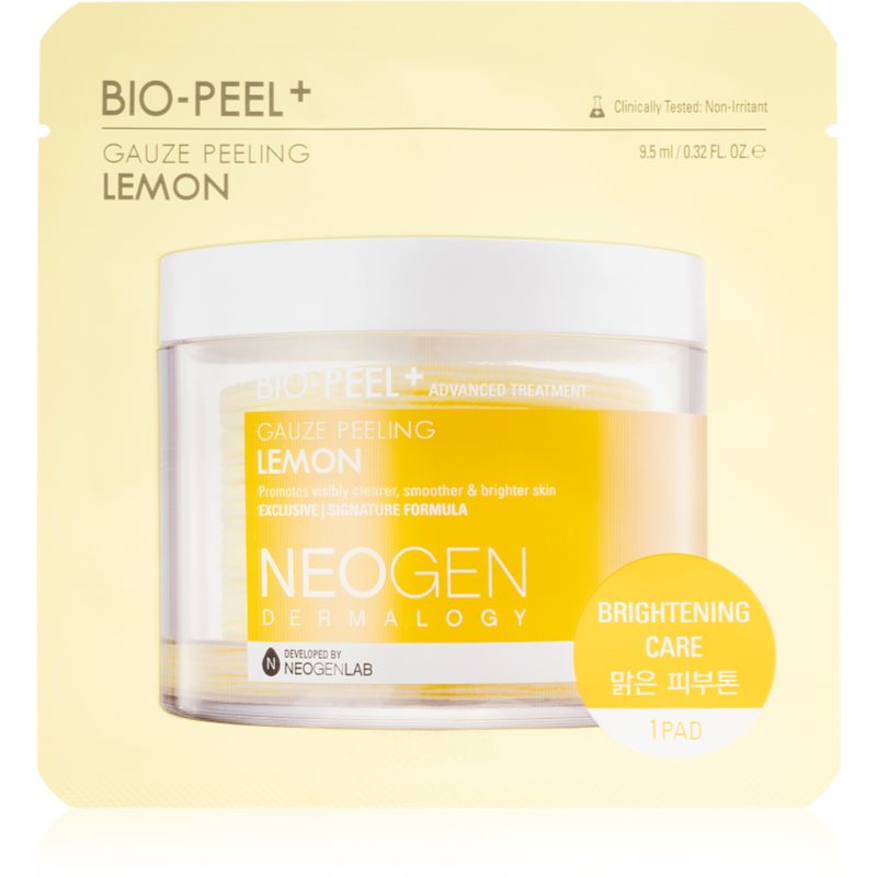 E-shop Neogen Dermalogy Bio-Peel+ Gauze Peeling Lemon peelingové pleťové tamponky pro rozjasnění a vyhlazení pleti 1 ks