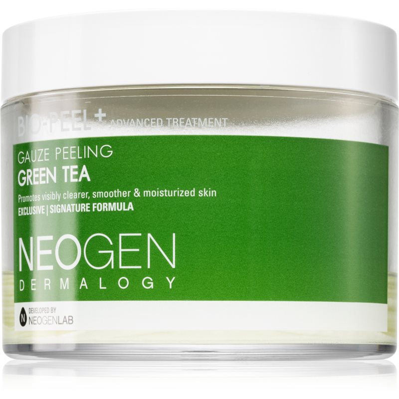 Neogen Dermalogy Bio-Peel+ Gauze Peeling Green Tea eksfoliaciniai vatos diskeliai spindesiui ir drėkinimui suteikti 30 vnt.