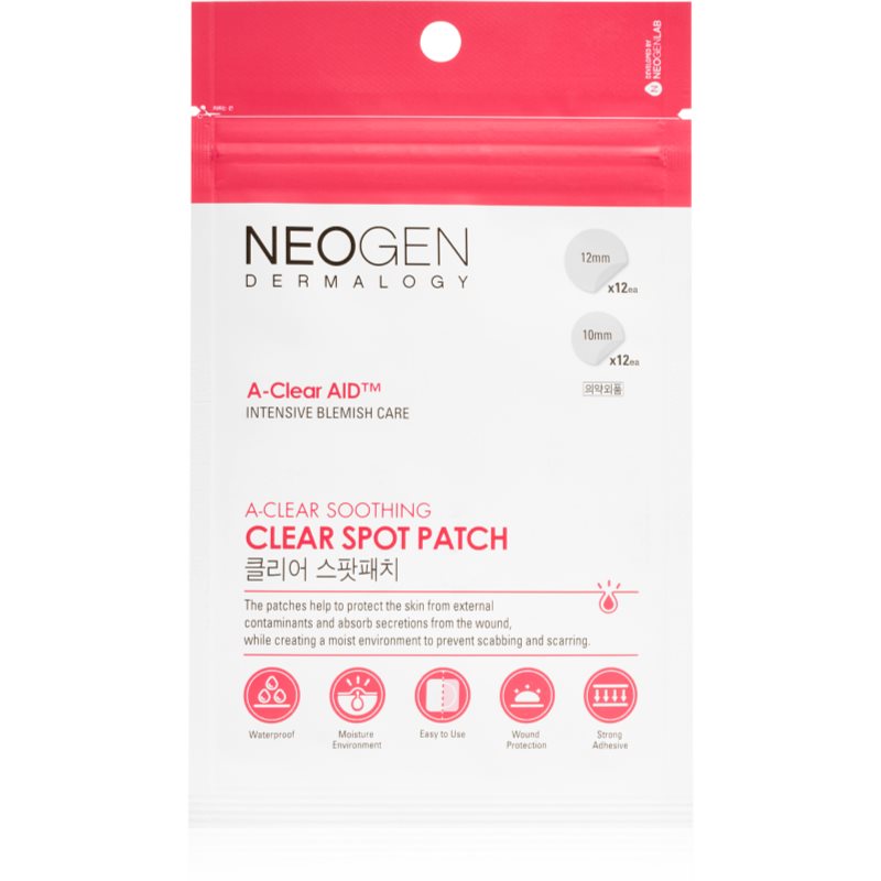 Neogen Dermalogy A-Clear Soothing Spot Patch очищуючий пластир для шкіри, схильної до акне 24 кс