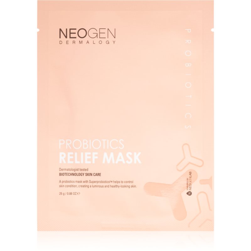 Neogen Dermalogy Probiotics Relief Mask Beruhigende Tuchmaske mit Probiotika 5 St.