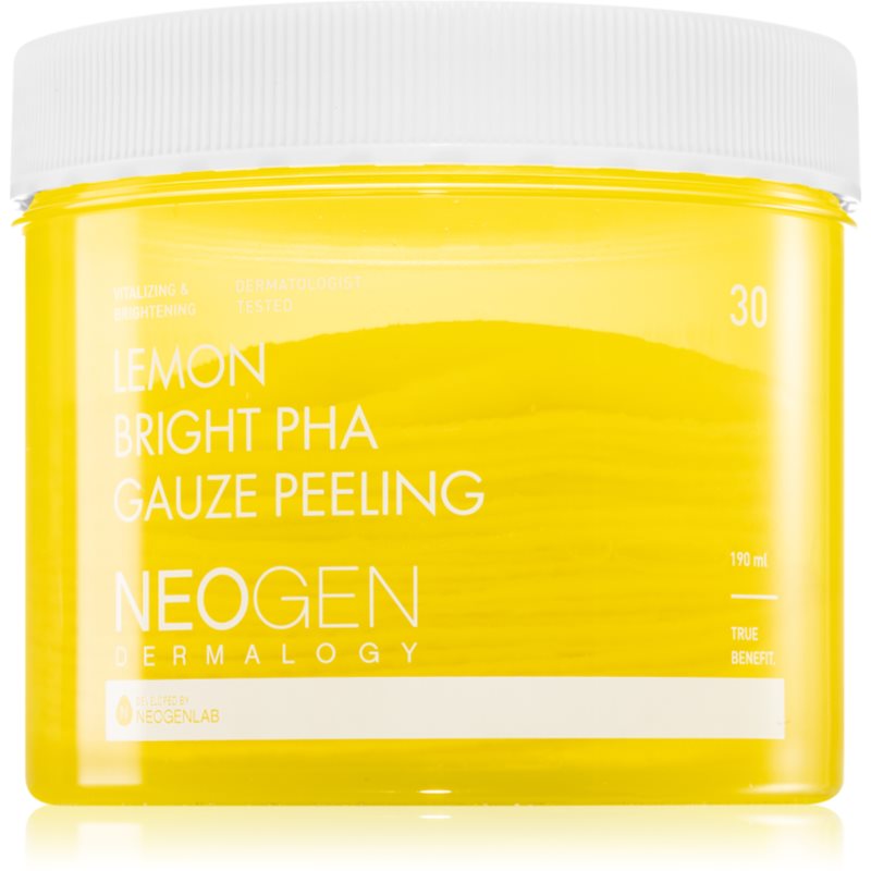 Neogen Dermalogy Clean Beauty Gauze Peeling Lemon Bright PHA пілінгові серветки для обличчя для розгладження та роз'яснення шкіри 30 кс