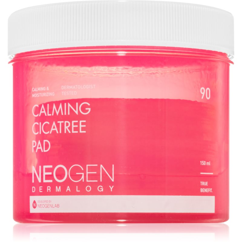 Neogen Dermalogy Calming Cicatree Pad ватні тампони для зняття макіяжу та очищення шкіри має заспокійливі властивості 90 кс