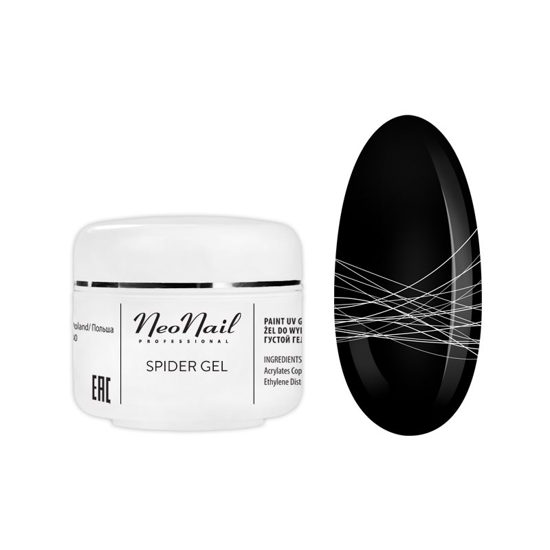 NeoNail Spider Gel gel na nehty odstín White 5 ml