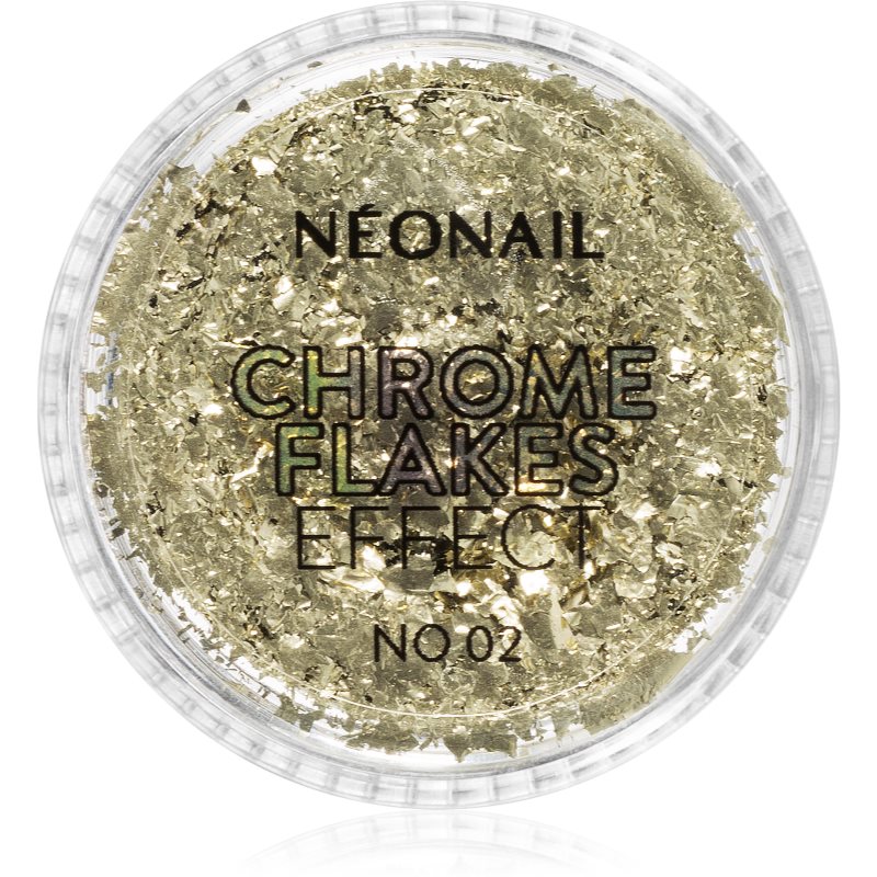 NEONAIL Effect Chrome Flakes bleščeči prah za nohte odtenek No. 2 0,5 g