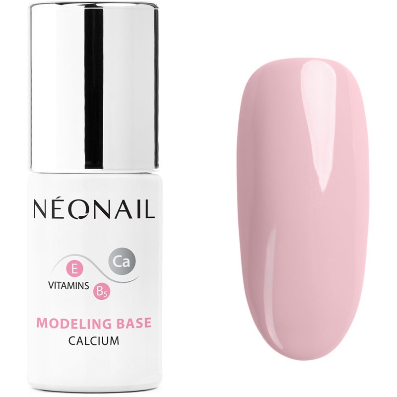 NeoNail Modeling Base Calcium основа під гелевий лак з кальцієм відтінок Neutral Pink 7,2 мл