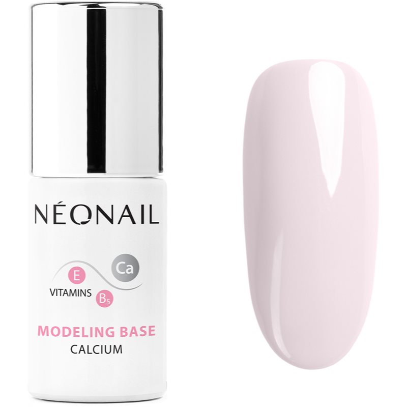 NEONAIL Modeling Base Calcium основа під гелевий лак з кальцієм відтінок Basic Pink 7,2 мл