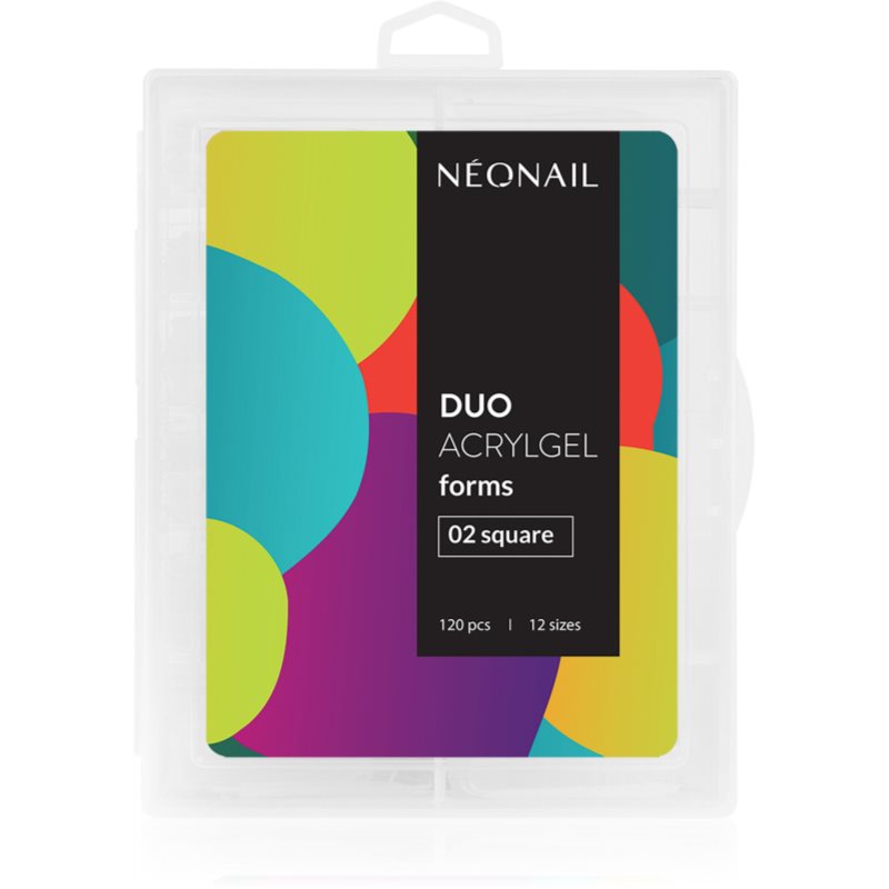 NEONAIL Duo Acrylgel Forms stencils for nails type 02 Square 120 pc
