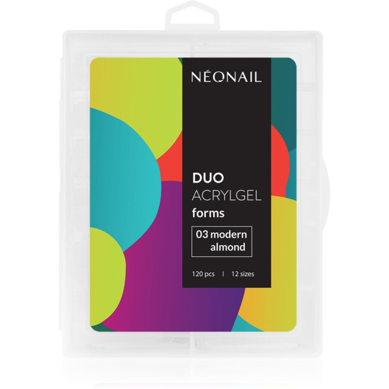 NEONAIL Duo Acrylgel Forms stencils for nails type 03 Modern Almond 120 pc
