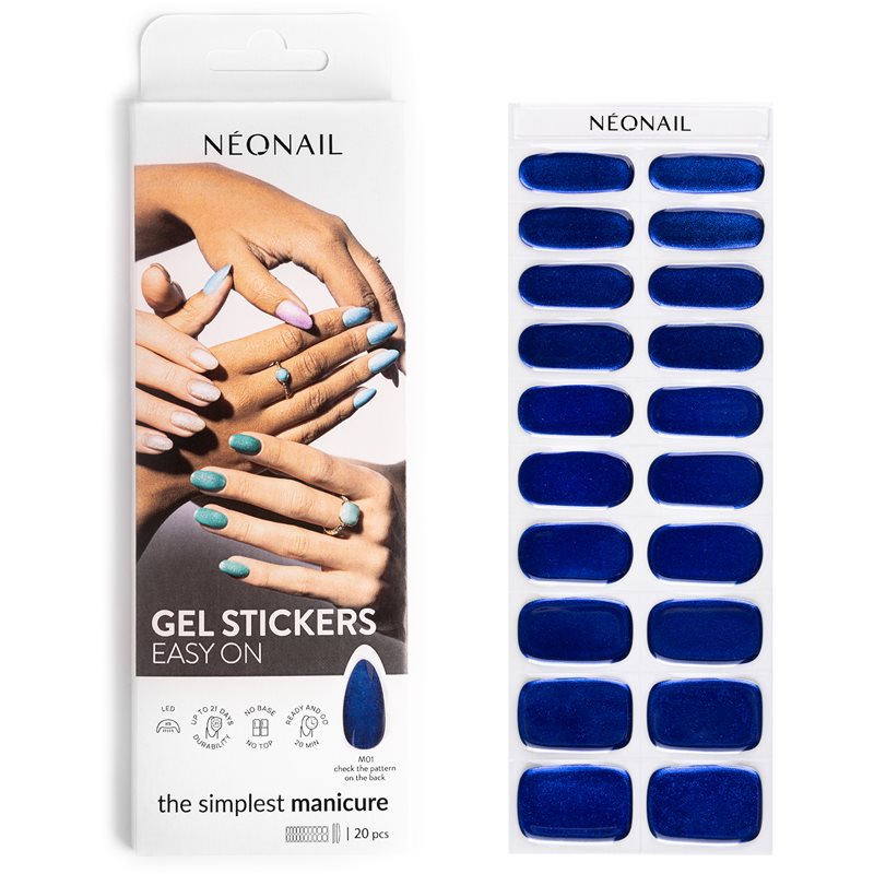 NeoNail NEONAIL Easy On Gel Stickers klistermärken för naglar Skugga M01 20 st. female