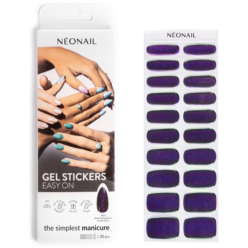 NeoNail NEONAIL Easy On Gel Stickers klistermärken för naglar Skugga M02 20 st. female