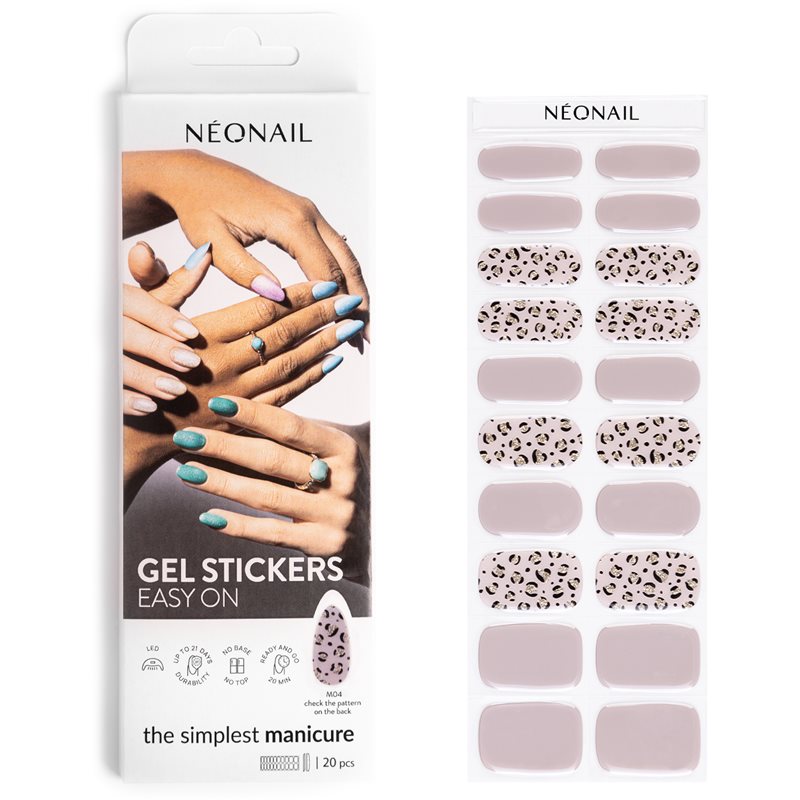 NEONAIL Easy On Gel Stickers наклейки для нігтів відтінок M04 20 кс