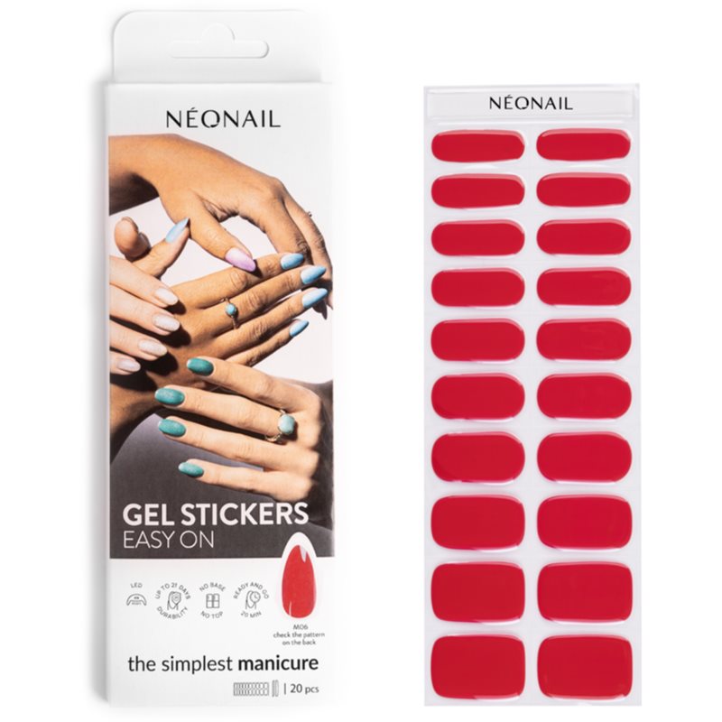 NeoNail NEONAIL Easy On Gel Stickers klistermärken för naglar Skugga M06 20 st. female