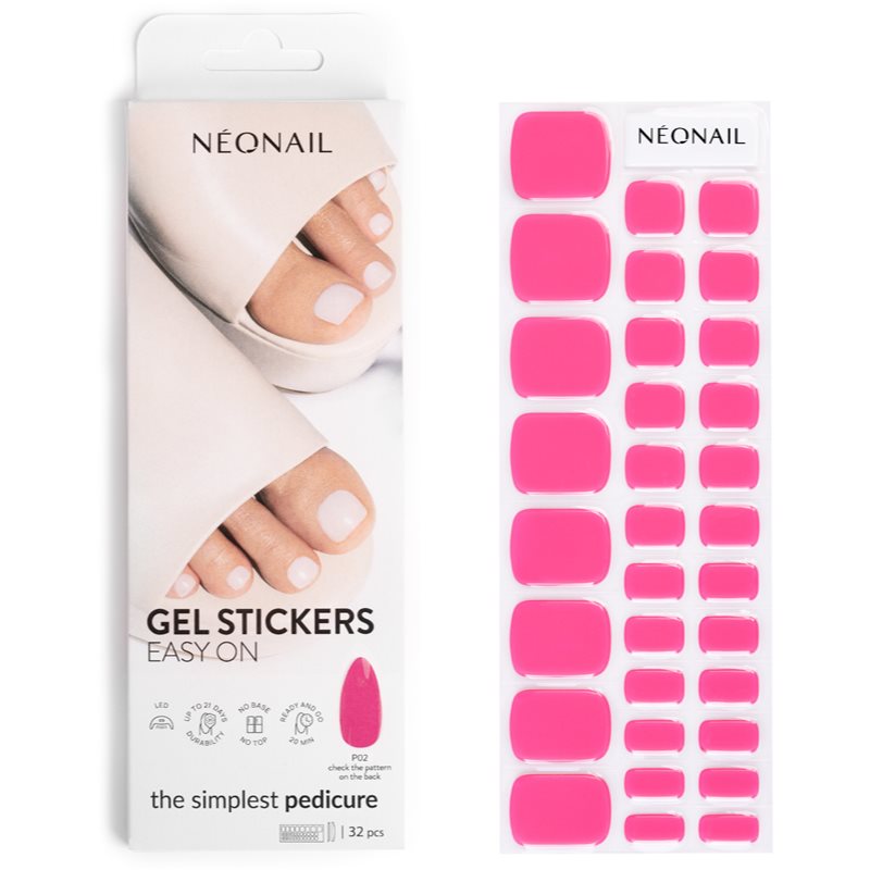 NEONAIL Easy On Gel Stickers наклейки для нігтів для ніг відтінок P02 32 кс