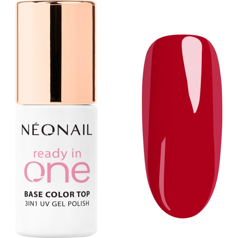 NEONAIL Ready In One 3in1 UV Gel Polish gelový lak na nehty s diamantovým práškem odstín 12 One Berry Red 7.2 ml