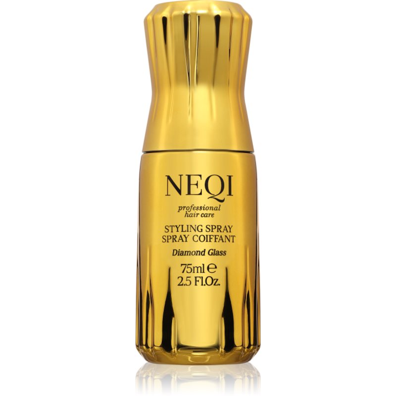 NEQI Diamond Glass Styling Spray gel para alisar y dar brillo al cabello 75 ml