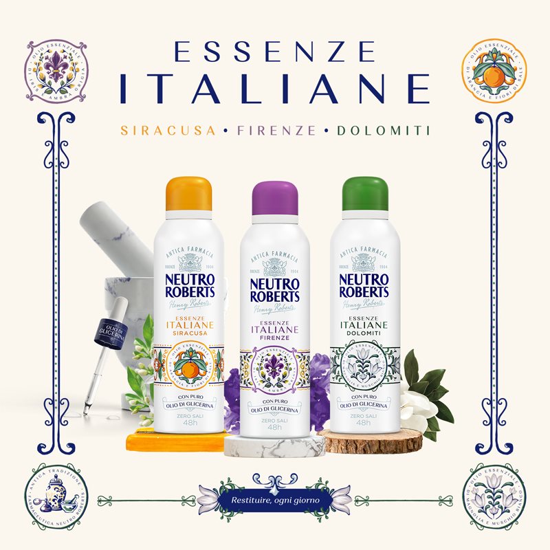 Neutro Roberts Italiane Siracusa Déodorant En Spray Effet 48h 200 Ml