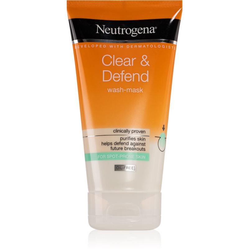 Neutrogena Clear & Defend valomoji kaukė ir gelis „du viename“ 150 ml
