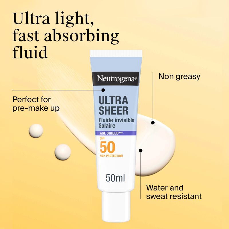 Neutrogena Ultra Sheer Age Shield ultra lehký fluid SPF 50 50 ml (obrázek 3)