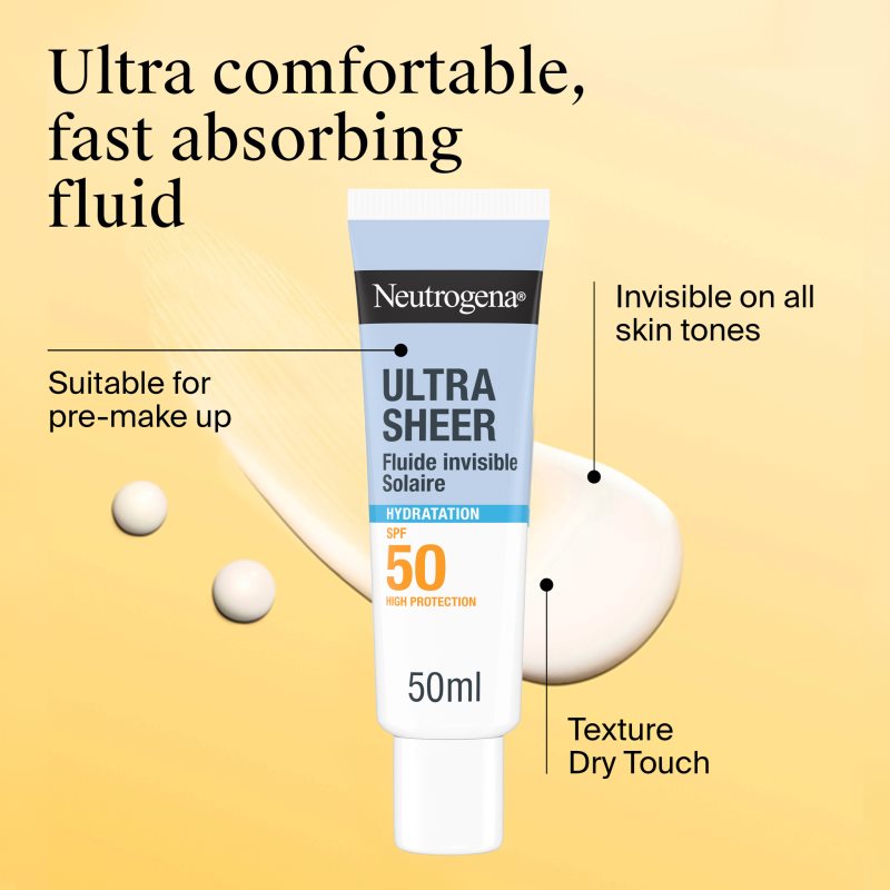 Neutrogena Ultra Sheer Hydratation ultra lehký fluid SPF 50 50 ml (obrázek 3)