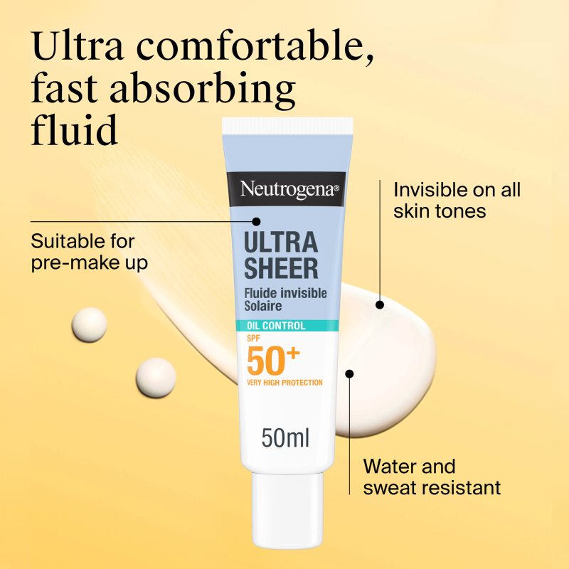 Neutrogena Ultra Sheer Oil Control ultra lehký fluid SPF 50+ 50 ml (obrázek 3)