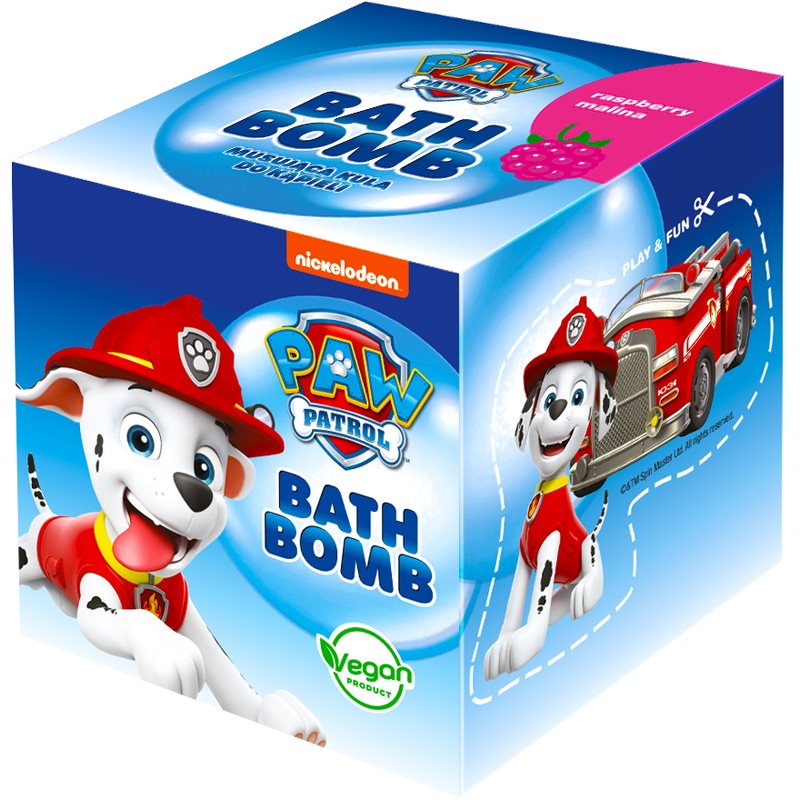 Nickelodeon Paw Patrol Bath Bomb бомбочка для ванни для дітей Raspberry - Marshall 165 гр