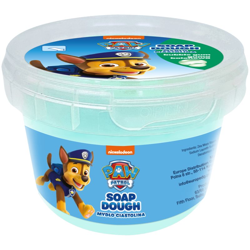 Nickelodeon Paw Patrol Soap Dough mýdlo do koupele pro děti Bubble Gum - Chase 100 g