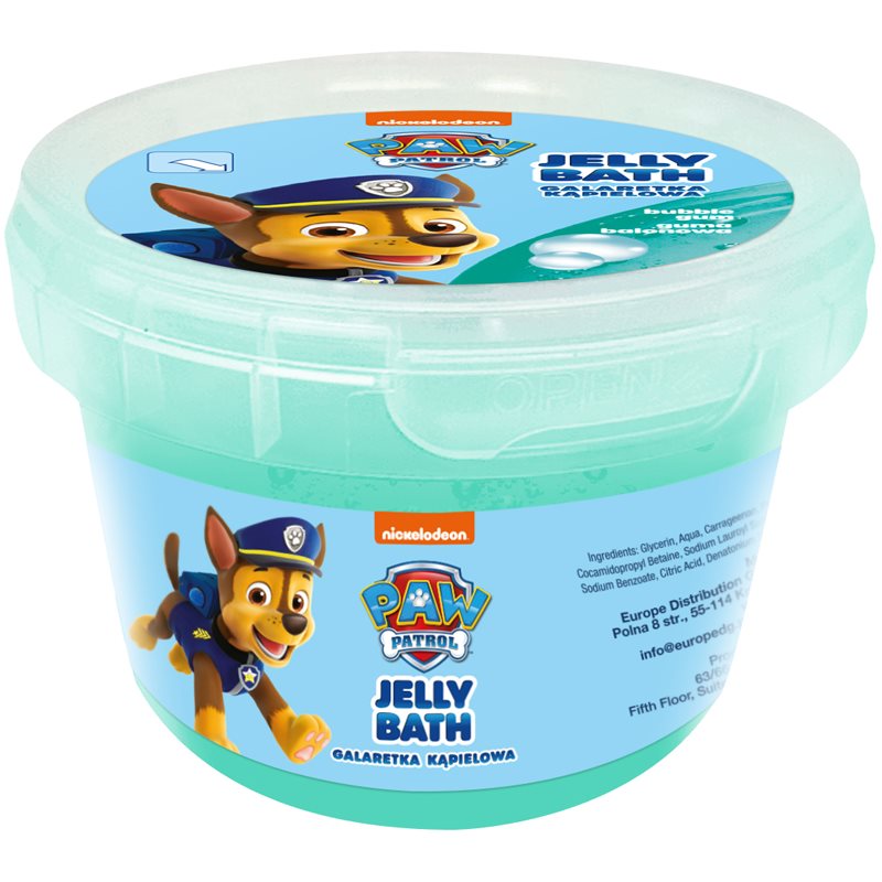 Nickelodeon Nickelodeon Paw Patrol Jelly Bath προϊόντα μπάνιου για παιδιά Bubble Gum - Chase 100 γρ