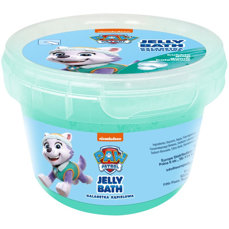 Nickelodeon Paw Patrol Jelly Bath vonios priemonė vaikams Bubble Gum - Everest 100 g