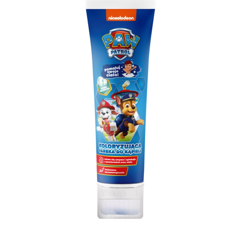 E-shop Nickelodeon Paw Patrol Coloring Bath Paint pěna do koupele pro děti Blue Bubble Gum 150 ml