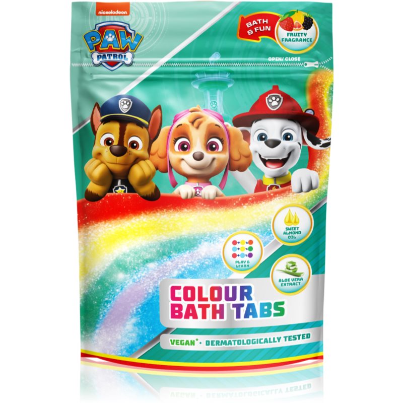 Nickelodeon Paw Patrol Colour Bath Tabs fürdő termék gyermekeknek 9x16 g