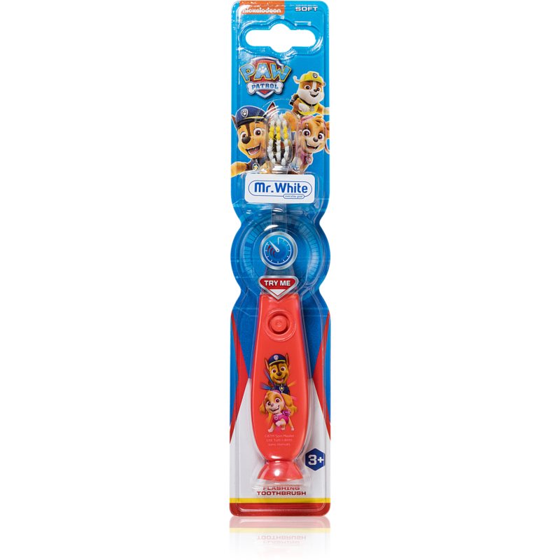 Nickelodeon Paw Patrol Flashing Toothbrush zubní kartáček pro děti soft 3+ 1 ks