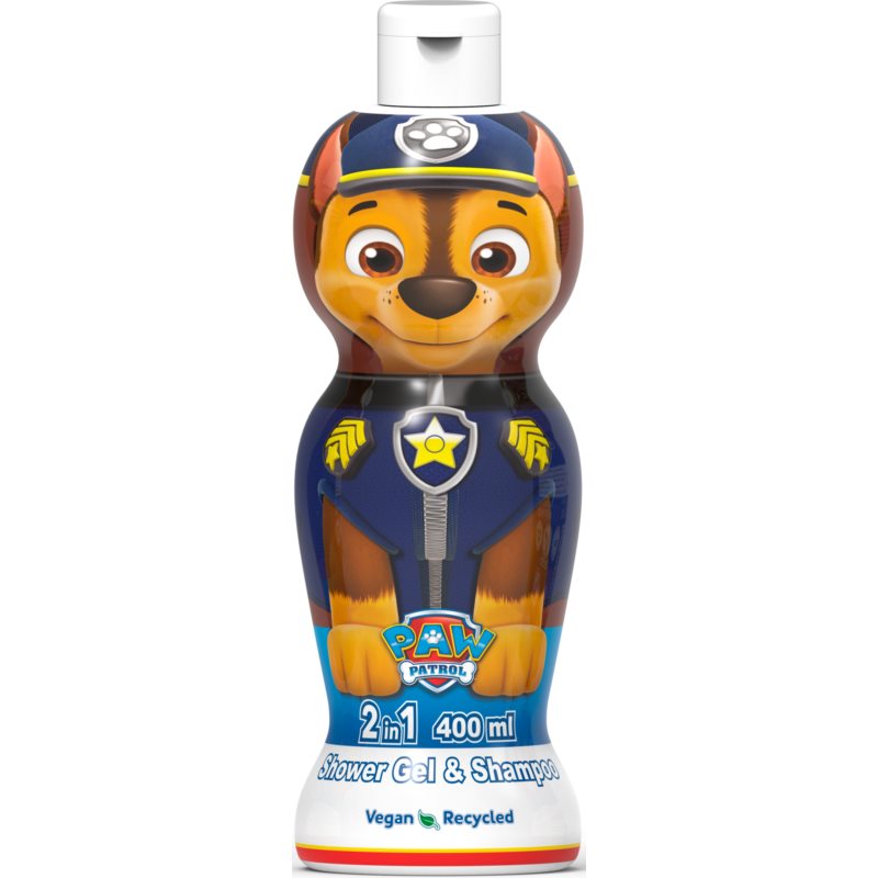 Nickelodeon Paw Patrol Shower Gel & Shampoo dušo želė ir šampūnas „du viename“ vaikams Chase 400 ml