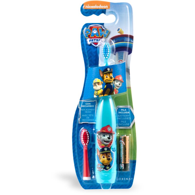 Nickelodeon Paw Patrol Battery Toothbrush vaikiškas dantų šepetėlis su baterija 1 vnt.