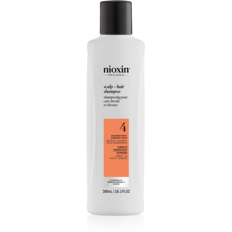 Nioxin System 4 Scalp + Hair Shampoo shampooing doux pour cheveux colorés et abîmés 300 ml female