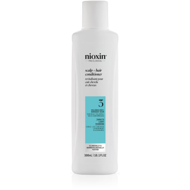 Nioxin System 3 Scalp + Hair Conditioner Balsam för färgbehandlat uttunnande hår 300 ml female