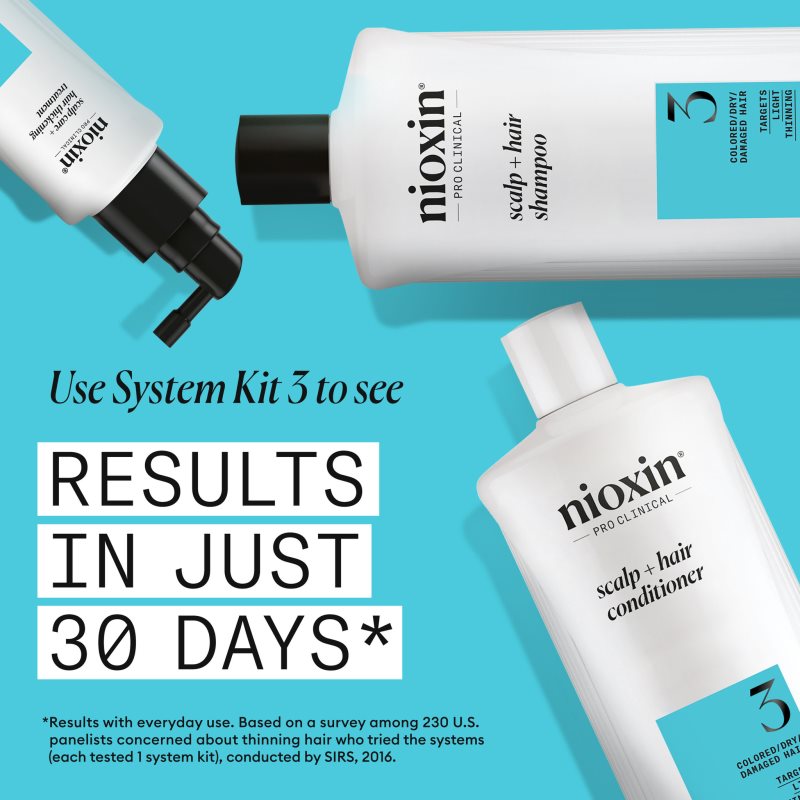 Nioxin System 3 Scalp + Hair Shampoo shampoo detergente per capelli tinti e diradati 1000 ml