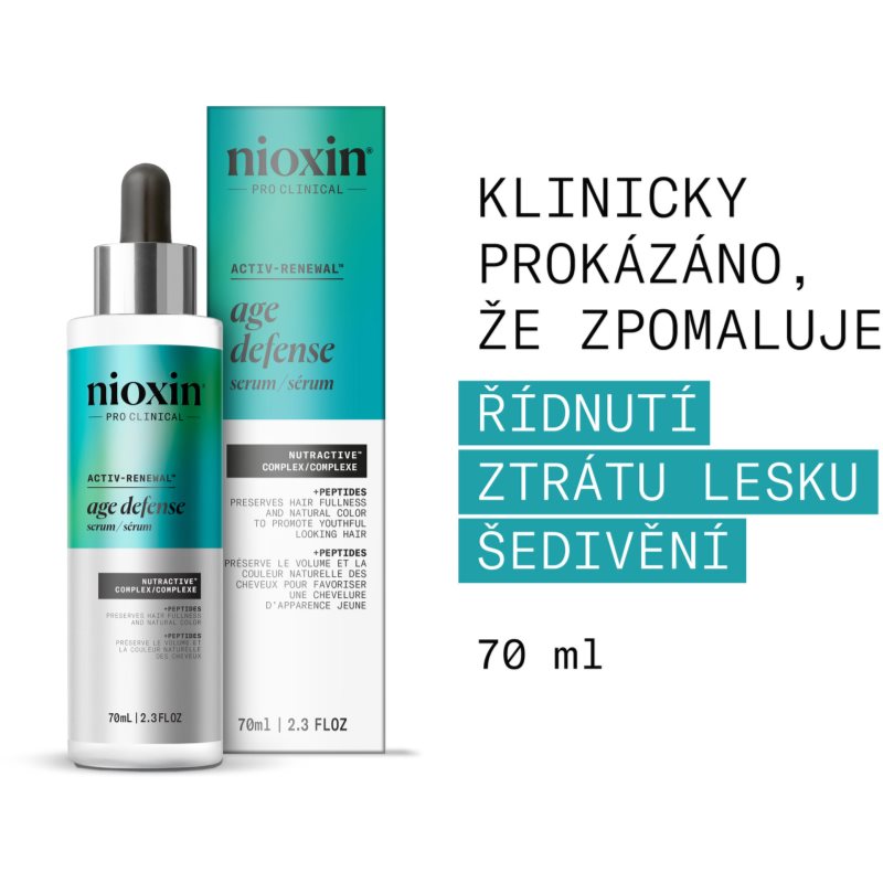 Nioxin Age defense Serum hydratačné sérum pre krásne vlasy a pokožku 70 ml
