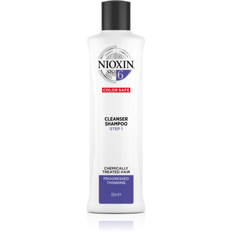 Nioxin System 6 Color Safe Cleanser Shampoo shampoing purifiant pour cheveux traités chimiquement 300 ml female