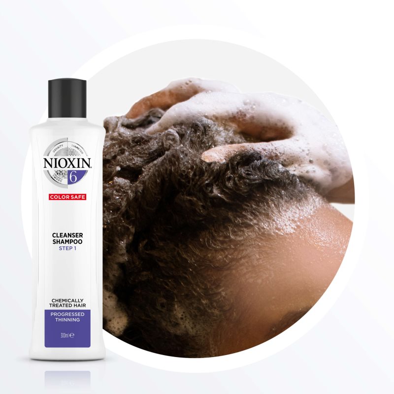 Nioxin System 6 Color Safe Cleanser Shampoo очищуючий шампунь для волосся пошкодженого хімічним шляхом 300 мл